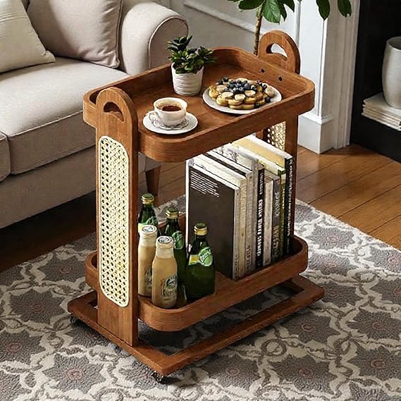 Juice Bar Serving with Wine Storage Kitchen Trolley