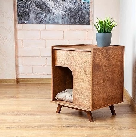 Bedside Table with Four Legs Modern Wooden
