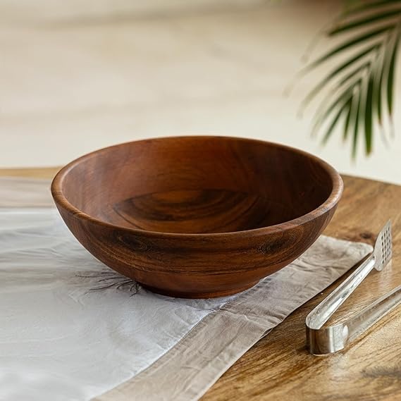 Natural Finish Eco-Friendly Serving Bowl for Salad